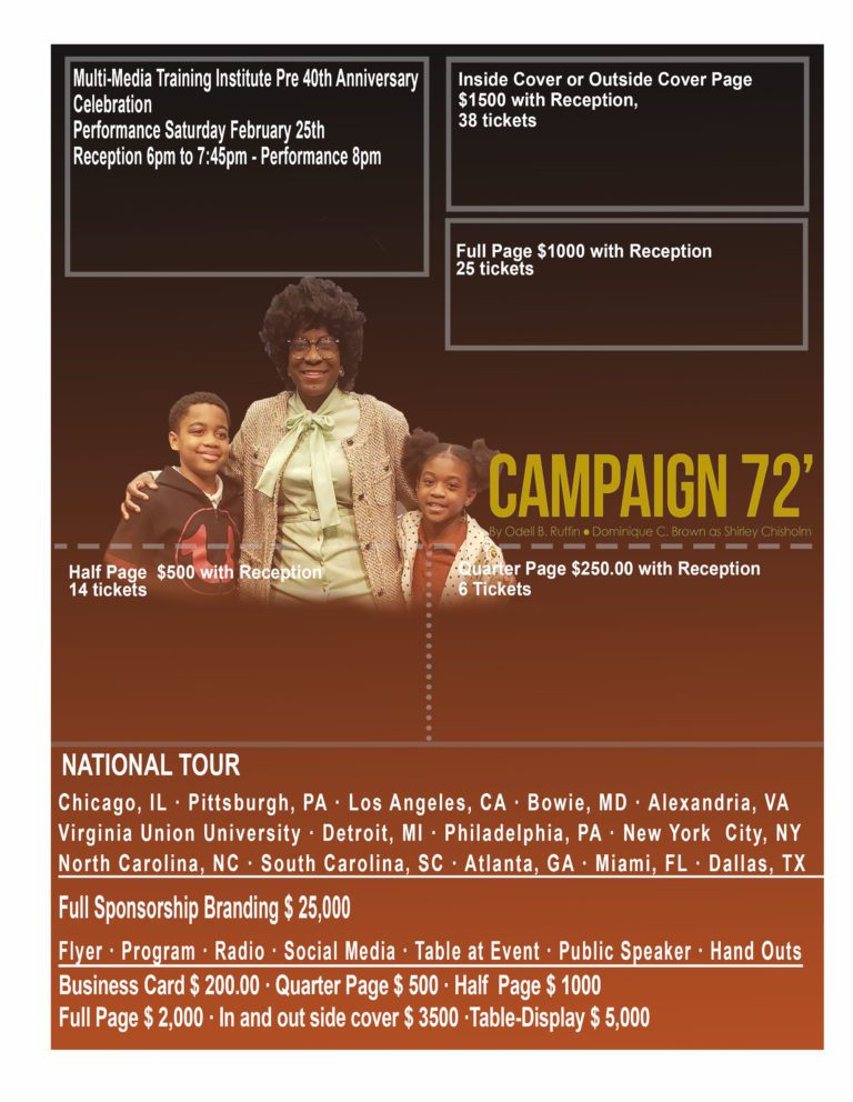 A flyer for the campaign 7 2 national tour.