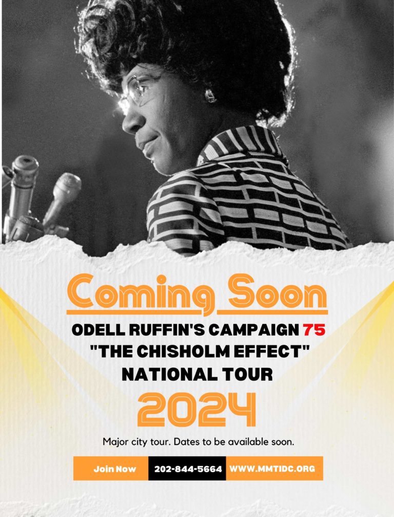 A poster of the national tour for the campaign.