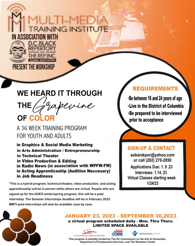 A flyer for the training institute.