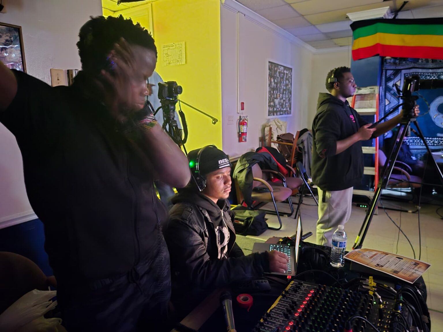 Students behind the scenes