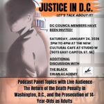 The death penalty in Washington, D.C., and the prosecution of 14-year-old youth as adults. (1)