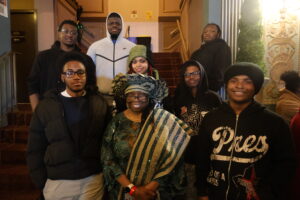 Dr. Awa with MMTI Students who worked behind the scenes from the Baldwin event