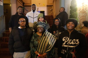 Dr. Awa with MMTI Students who worked behind the scenes from the Baldwin event