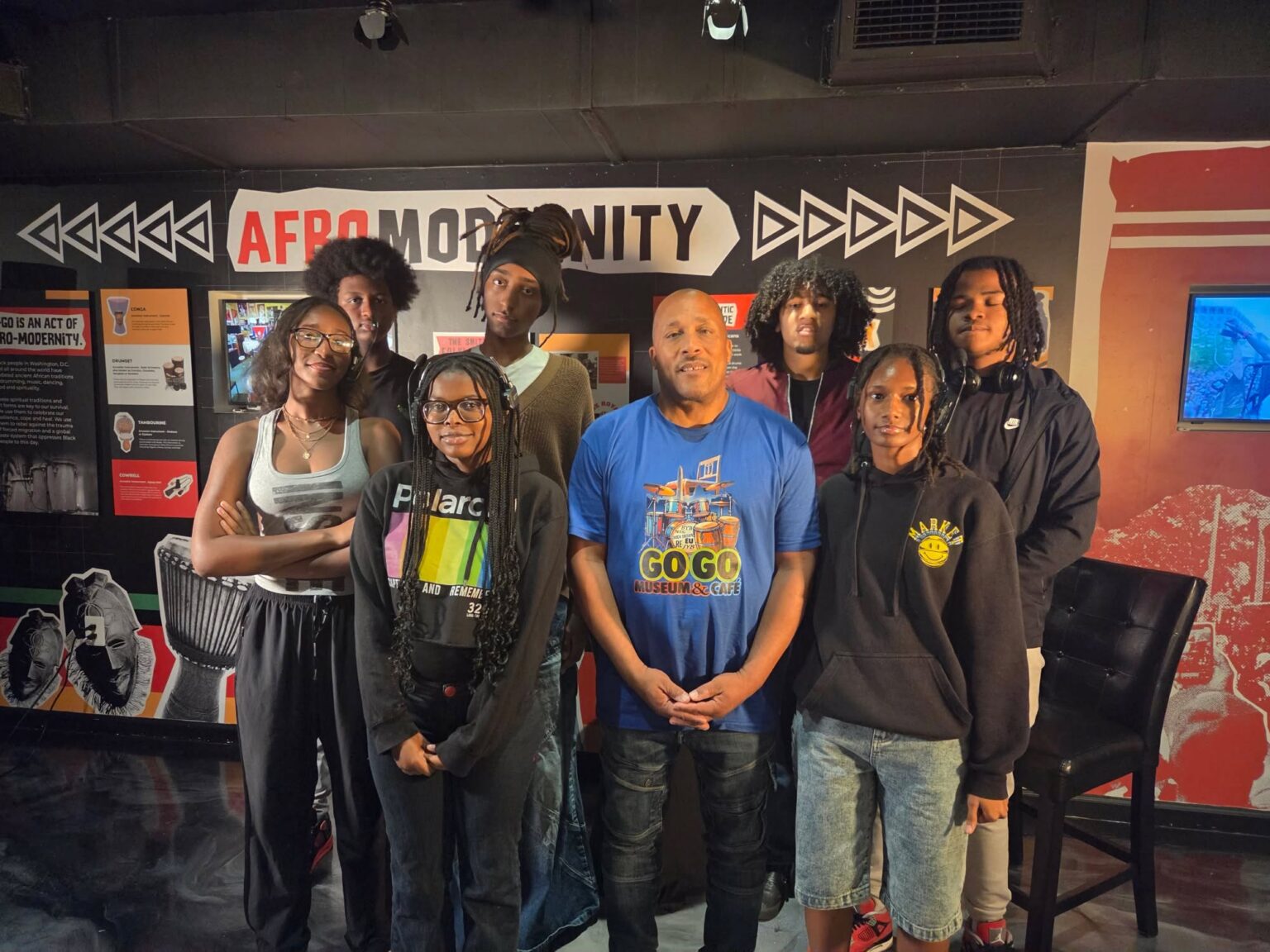 MMTI Summer students with Ronald Moten at GO GO Museum