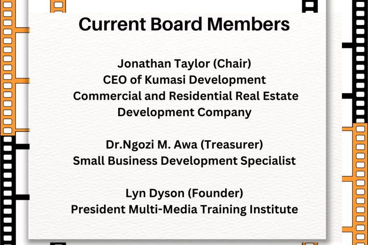 A board with some of the current members